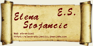 Elena Stojančić vizit kartica